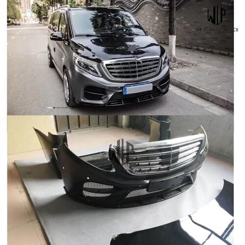 High quality FRP Front Rear bumper Grille Bonnet Engine hood For Merceders-Benz Weiting V Class 250 260 Maybach style