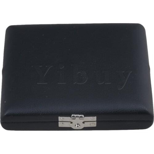 Yibuy Black English Horn Reed Box Case with Flannel Slot Hold 6pcs Reeds