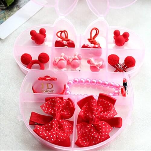 1 gift set Cute Cartoon accessories for baby children girls hair clip barrette rubber band hairgrip tiara headdress accessories