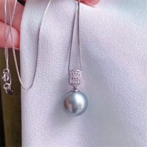 Factory Wholesale Real Solid S925 Sterling Silver Accessories DIY Jewelry Making Pearl Pendant For Women Charm Gift