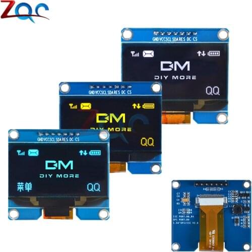 1.54" 7PIN 12864 OLED LCD Display Module SSD1309 SPD0301 for SSD1306 SPI IIC I2C Interface 12864 3.3-5V for Arduino AVR STM32