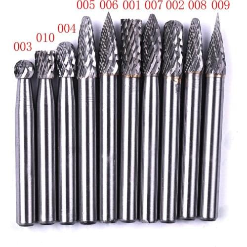 1pcs 6mm High Production Efficiency Shank Tungsten Carbide Burrs for Rotary Drill Double Cut Rotary File