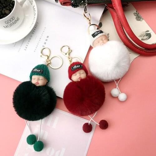 20pcs/lot Baby Shower Party Favors Guest Giveaway Sleeping Baby Keychains Personalized Christmas Gift For Wedding Souvenir