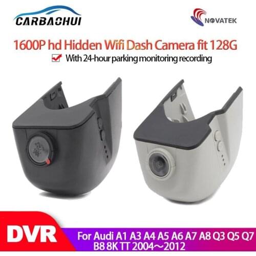Car DVR Wifi Video Recorder Dash Cam Camera For Audi A1 A3 A4 A5 A6 A7 A8 Q3 Q5 Q7 B8 8K TT 2004～2012 Night Vision Full HD 1600P