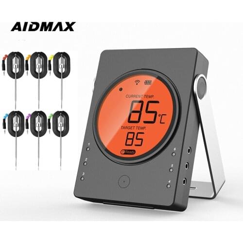 AidMax PRO01 Remote Wireless Digital Meat BBQ, Oven Thermometer Home Use Stainless Steel Probe Large Screen With Timer