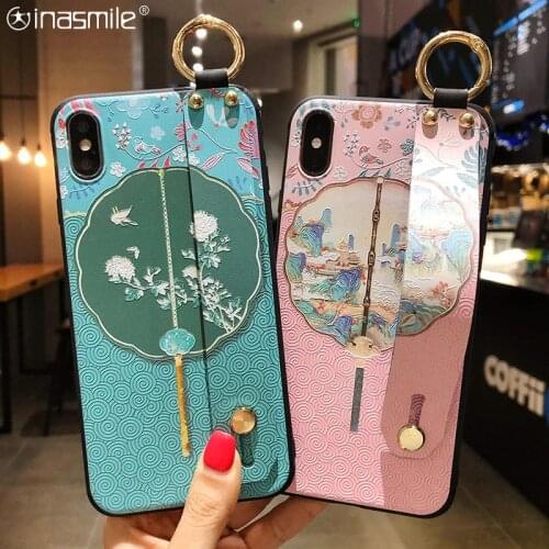 Wrist Strap Phone Holder Case For OPPO Realme 5S 5i 5 Pro Q 6 7 C2 C11 X XT X2 K3 K5 A1K Reno 2z 2f 3 4 Lite 4z A92S Soft Cover