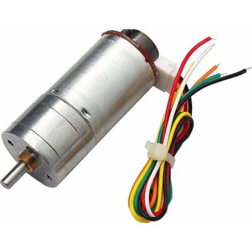 DC 6V Encoder Motor 100/210/300RPM DC Gear Motor With Worm Gear Torque Locking GM25-370 Electric High Speed Encoder Gear Motor