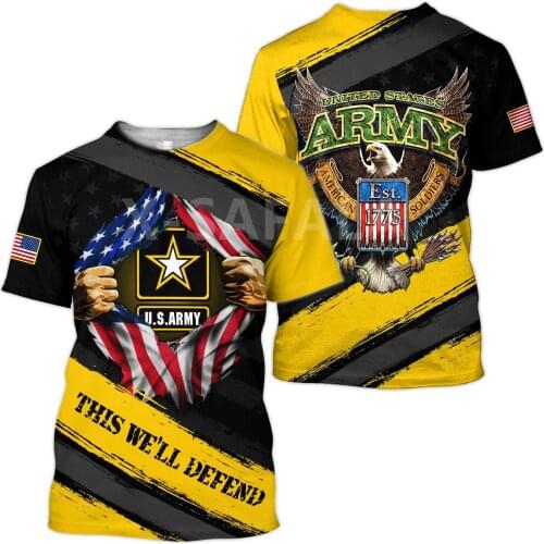 USA Army Flag Navy Veteran Eagle Men Women 3D Printed T Shirts Unisex Harajuku Shirt 12 Tee Tops