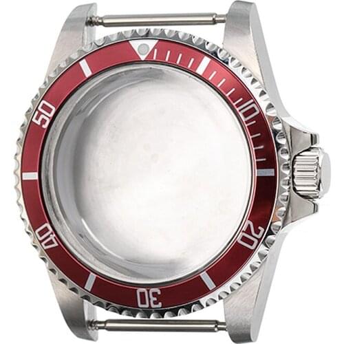 316L Stainless Steel for 8215 Mingzhu2813 Movement 40mm Mens Acrylic Glass Aluminum Ring Watch Case high quality