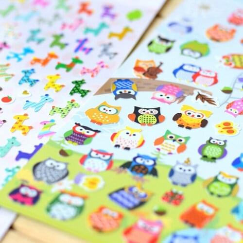 Cartoon Owl Giraffe Animals Memo Stationery Stickers Paper Sticker For Diary Planner Mobile Decorative Bubble School Supplies