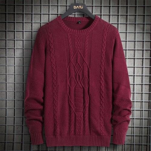 Men Sweater 2021 New Arrival Autumn And Winter Retro Fashion Cotton Male Knitted Pullover Sweater Korean Style Hot Sale M07