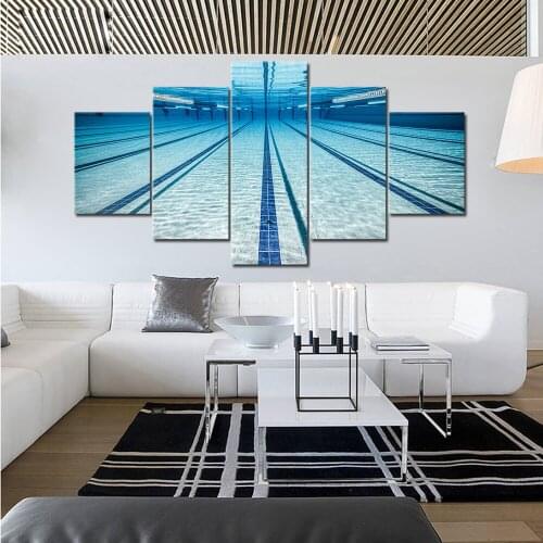 Canvas Painting 5 Piece canvas Painting With Frame Painting Set Painting Wall Modern Modular Swimming Pool Picture