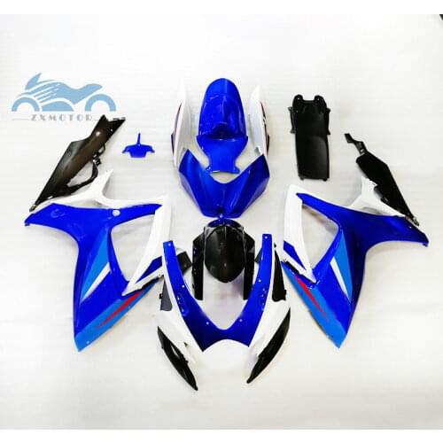 Injection mold Fairing kits for SUZUKI 06 07 K6 GSXR600 R750 motorcycles fairings kit GSXR 750 2006 2007 GSXR600 blue white sets
