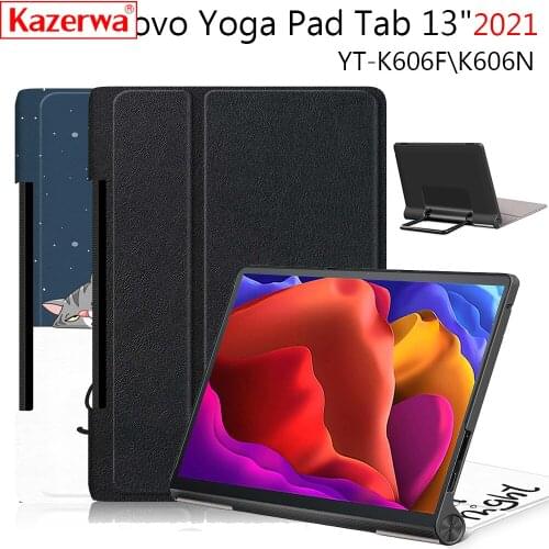 New 2021 For lenovo yoga pad pro 13 case,Ultra thin stand smart tablet cover for lenovo yoga tab 13 YT-K606F YT-K606N case