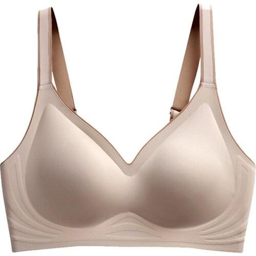 New Traceless Underwear Women Small Breast Assemble No Rim Receive Breast Thin Bra Adjustment Comfy Bra Summer
