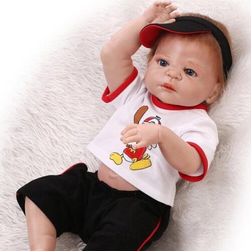 NPKCOLLECTION Handmade Full Silicone Reborn Newborn Baby Doll 23 Inch Realistic Babies Boy Brinquedo Bebe Kids Birthday Gift
