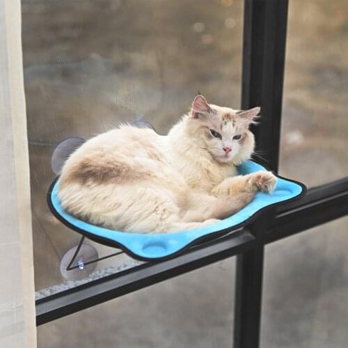 Pet EVA Mats Cat Hammock Dog Bed Steel Wire Hang Nest Window Sill Round Suction Cups Warm Bed Puppy Sucker Type Hammock Tools