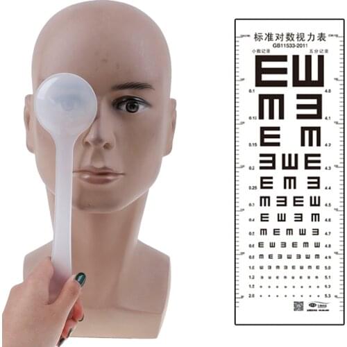 1PCS Eye Occluder Professional Handheld Optometry Tool Eye Occluder Block Plate For Vision Test Eyesight Exam Transparent