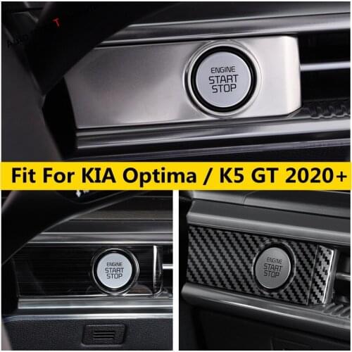 Start Stop Engine Push Button Frame Key Ring Cover Trim Stainless Steel Accessories Interior For KIA Optima / K5 GT 2020 2021