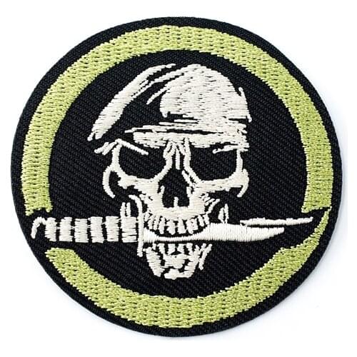 Pirate Skull Size:6.5X6.5cm Cloth Patch Badge Embroidered Cute Badges Abstract Iron On Kids Patches For Clothes Stickers