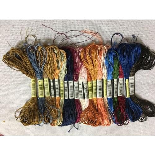Silk threads 30colors 30pcs/lot Similar DMC Threads Cross Stitch Cotton Embroidery Thread Floss Sewing Skeins Craft