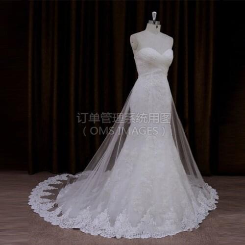 Wuzhiyi wedding Gown floor length vestido de noiva Mermaid wedding dress strapless sweetheart robe de mariee Sleeveless dress