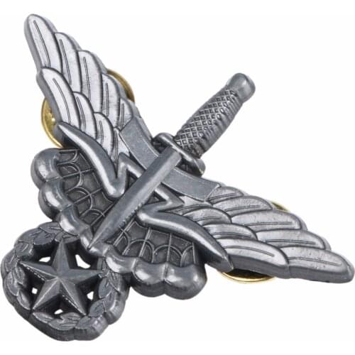UNITED STATES US ARMY FREEFALL PARACHUTIST SENIOR BADGE PIN GREY