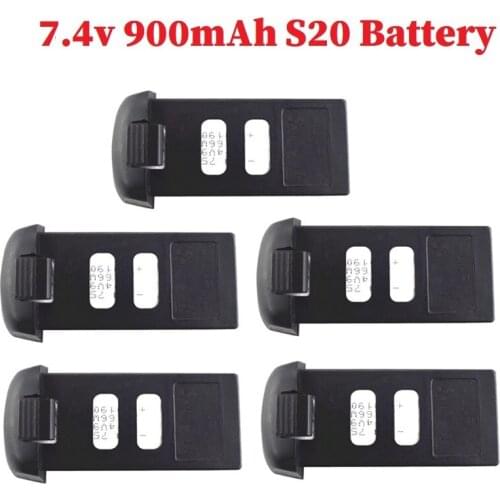 1-5PCS Original 7.4V 900mAh Lipo Battery For S20/H78G Drone RC S20 Quadcopter Spare Parts for S20/H78G 7.4v Rechargeable Battery