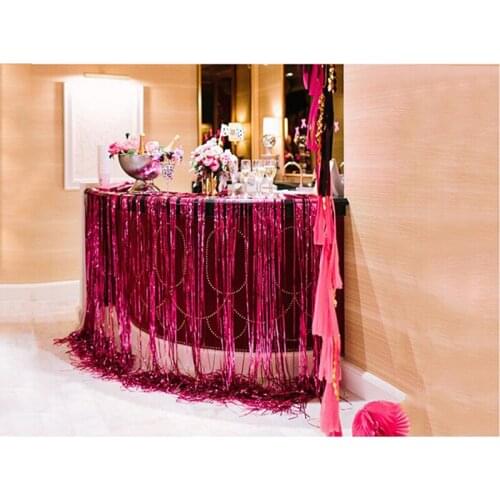 1Mx2M shimmering Gold Silver Metallic Tinsel Curtain Shiny Pub Party Stage Wedding Decoration