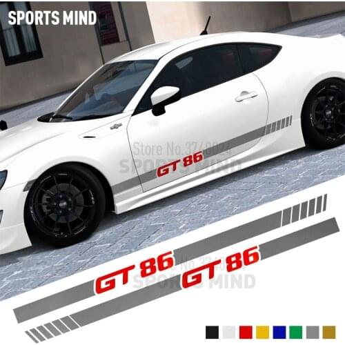 1 Pair Door Side Stripe Car Sticker Decal Automobiles Car Styling For Toyota 86 ZN6 (2012-2019) GT 86 TRD BRZ JDM Accessories