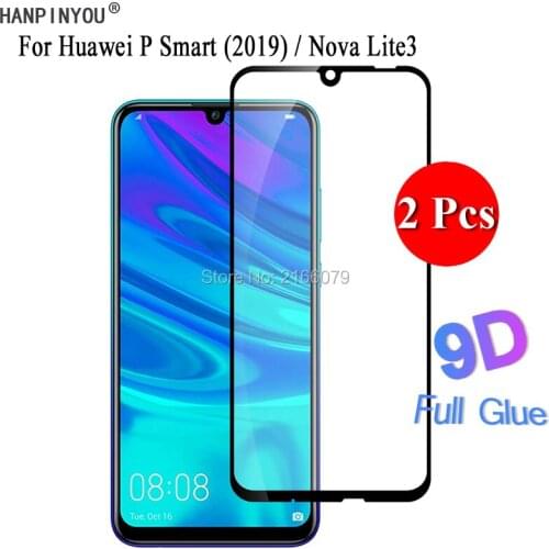 2 Pcs/Lot For Huawei P Smart (2019) / Nova Lite 3 5D 6D 9D Full Glue Full Cover Screen Protector Tempered Glass Protective Film