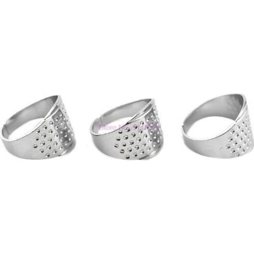 5bag 100pcs/bag Sewing Thimbles Adjustable Size Ring Thimble Sewing Quilting Craft Sewing Hardworking DIY Tools Finger Protector