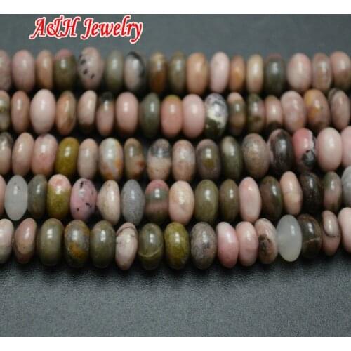 5pcs Pink Color 3x6mm Natural Rhodonite Spacer Beads High Quality Jewelry Making Materials
