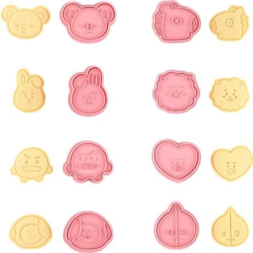 8pcs/set NEW Cartoon 3D Cookie Cutters Biscuit Mold Baking Mold Cake Party Decorating Tools Press Cookie Cutter Mold