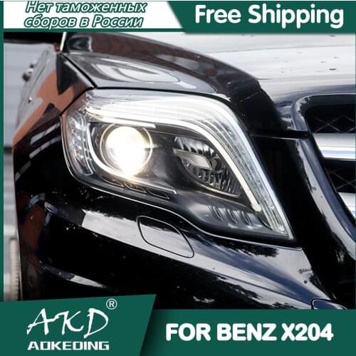 For Car BENZ X204 Headlights 2012-2015 DRL Day Running Light LED Bi Xenon Bulb Fog Lights Car Accessory GLK300 250 350 Head Lamp