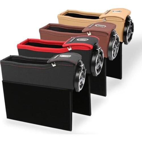 Car front Passenger Seat Storage Organizer Box w/ Cup Coil Pocket Right Side