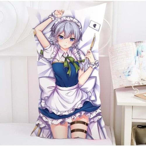 Anime Cartoon TouHou Project Izayoi Sakuya Hugging ectangle Pillow Case Pillow Cover Pilllowcase Cushion Gift