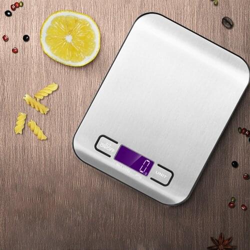 Digital LCD Kitchen Scale Portable Balance Stainless Steel Digital Scale Electronic Postal Platform Baking Diet Food Weight