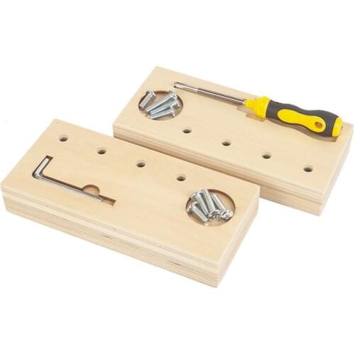 Kids Screw Driver Board Educational Basic Skills Learning Wooden Board Montessori Development Toy Workbench Skills For Children