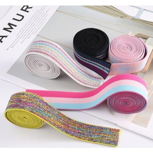 1Meter Stripe Elastic Bands 25MM(0.98) Elastic Ribbon For Headwear Clothing Bags Trousers Rubber Webbing DIY Sewing Accessories