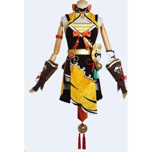 Game Genshin Impact Xiang Ling cosplay Costumes New Game Project Set Women Clothes Wig Halloween Costume Genshin Role Play