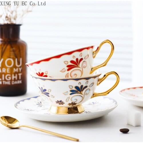 Creative Couple Ceramic Coffee Cup and Saucer Set Tea Cup Phnom Penh Tea Cup Home Living Room Afternoon Tea with Spoon Mug