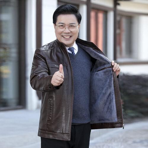 2021 Spring Autumn Mens Wear Vintage Trendy Pu Leather Jackets for Male New Loose Thicken Coat Zipper Long Sleeve Outwears Q72