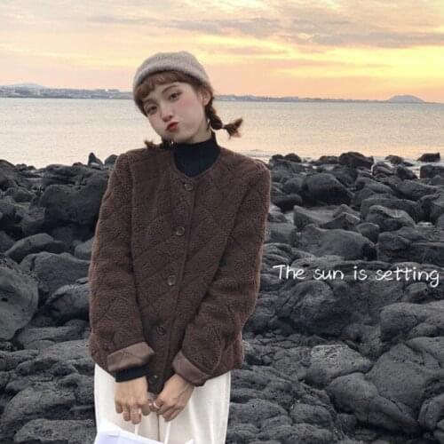 Korean style lightweight quilted cotton jacket new autumn and winter womens short cotton jacket