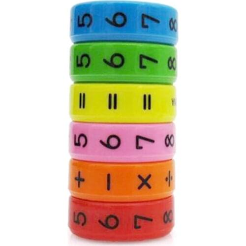 6pcs/set Montessori Magnetic Rings Math Toy Kids Preschool Educational Plastic Toys DIY Assembling Puzzles Kids Birthday Gift