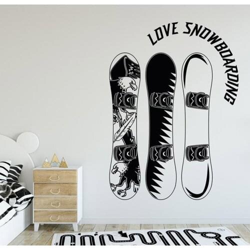 Cartoon SKIING Wall Decal Living Room Removable Mural For Bedroom Decoration Wall Art Decal