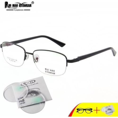 Customize Prescription Glasses Men Eyeglasses Frame Fill Resin Lenses Myopia Leisure Spectacles Classic Design 6015
