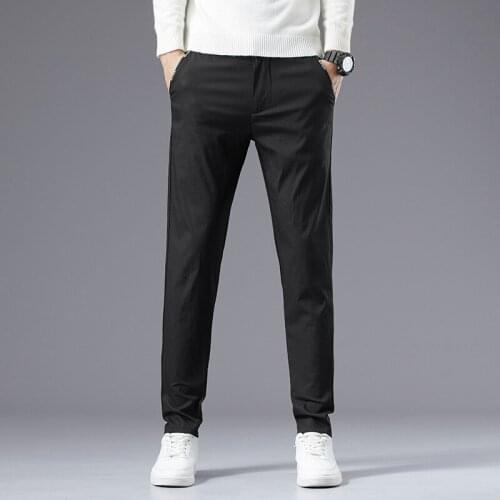 2021 New High Quality Men Pants Straight Casual Men Trousers Classic Business Fashion Thin Green Pants for Men