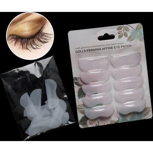 New Silicone Durable Eyelash Permanent Perm Curler Curling Root Lifting False Fake Eyelash Shield Pad Maquillaje Patches 5 Pairs