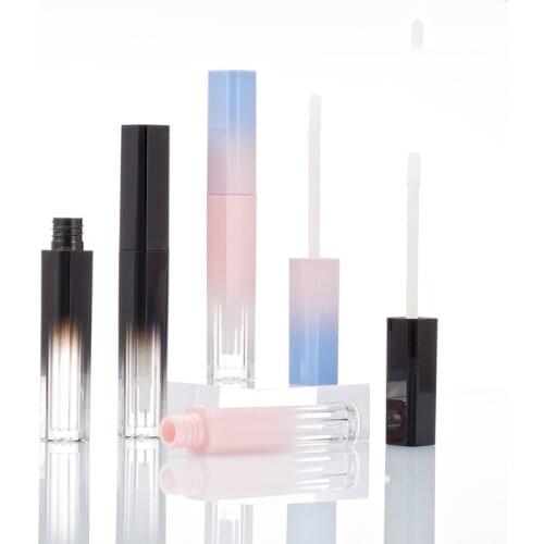 Wholesale 3.5ml Empty Lip Gloss Tube Bottles Gradient Pink-blue Lipgloss Bottle Packaging Slender Liquid Lipstick Tubes Package